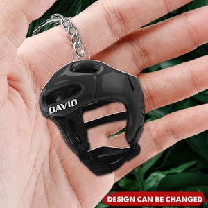 Custom Wrestling Helmet Acrylic Keychain, Wrestler Gift, Wrestling Keepsake