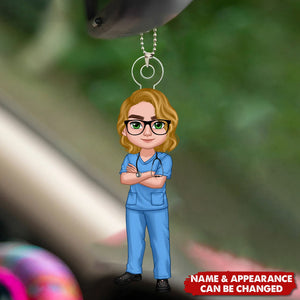 Police Firefighter Nurse - Personalized Acrylic Car Ornament