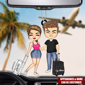 Our Adventure Travel Couples - Personalized Acrylic Car Ornament