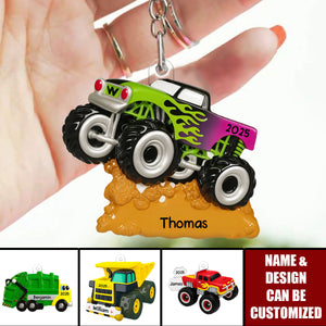Funny Truck For Kids Boys Girls - Personalized Acrylic Keychain