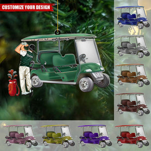 Personalized Christmas Ornament - Playing Golf - Gift For Golf Lovers