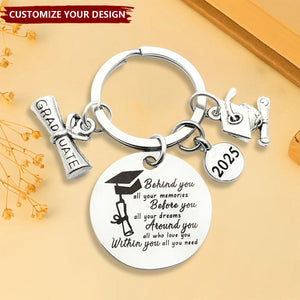 Graduation 2025 - Personalized Graduation Keychain, Gift For Your Family, Friends
