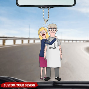 Funny Cartoon Couple Personalized Acrylic Ornament