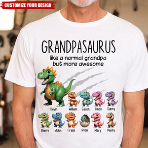 Grandpasaurus And Kids Dinosaurs Personalized Shirt