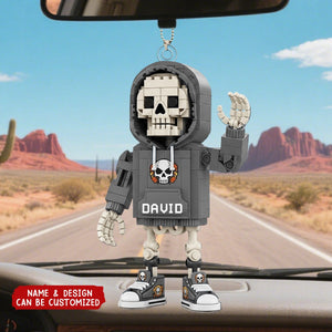 Building Block Style Skeleton - Personalized Acrylic Car Ornament
