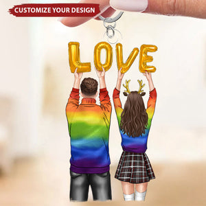 Back Couple - Personalized Keychain - Gifts For Couple