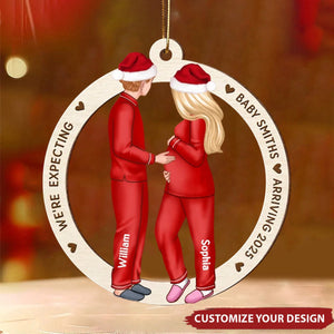 Expecting Parents Christmas Pregnancy Personalized Ornament