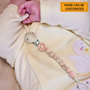 Personalized Dummy Clip Flower Daisy Pacifier Clip