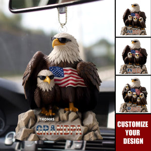 Be Cool And Spread Your Wings - Personalized Acrylic Car Ornament, Father's Day, Gift For Dad, Grandpa