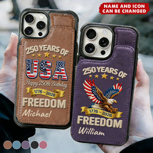 America 250 Years Of Freedom Embroidery Effect Prints - Gift for Dad, US Military Army