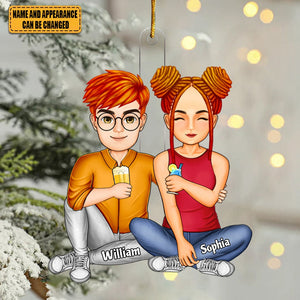 I Love You More - Gift For Couples, Husband, Wife - Personalized Acrylic Christmas Ornament