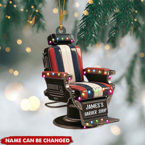 Personalized Christmas Ornament For Barber Shop