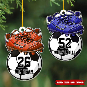 Shoes On Soccer Personalized Ornament, Gift For Soccer Lovers