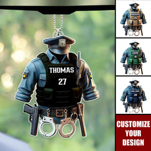 Police Officer Law Enforcement - Personalized Acrylic Car Ornament