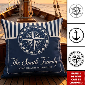 Custom Boat Name, Nautical, Anchor - Personalized Pillows