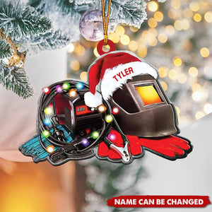 Personalized Welder Christmas Acrylic Ornament - Gift For Welders, Metalworkers