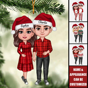 Standing Couple - Personalized Acrylic Ornament, Christmas Gift for Couple