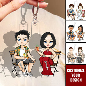 Couple Trip In Progress - Personalized Acrylic Keychain