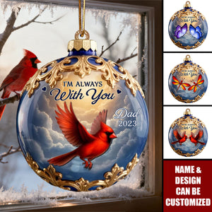 Treasured Beyond Time Personalized Acrylic Ornament, Christmas Memorial Gifts For Loss Of Mom, Dad