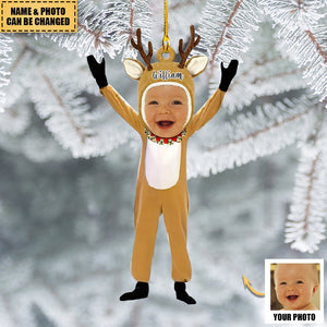 Christmas Gift Ornament - Personalized Photo Cute Deer For Kid
