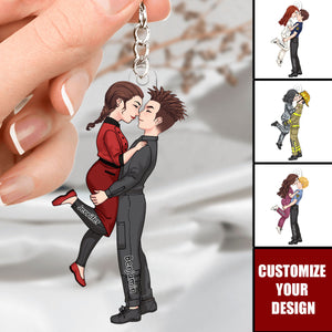 It’s A Beautiful Day To Save Lives - Couple Personalized Acrylic Keychain