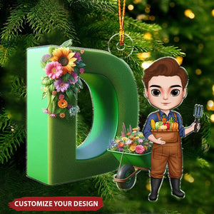 Gardening Ornament - Custom Alphabet Letter Gifts For Gardening Lovers
