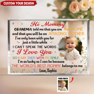 Custom Photo The World's Best Mommy - Family Personalized Acrylic Plaque
