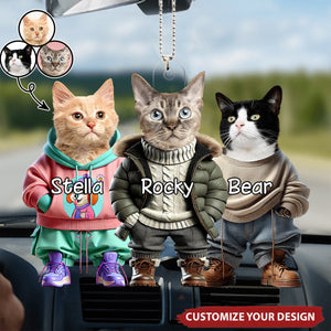 Custom Photo Cool Dog Cat Career Uniforms - Personalized Acrylic Ornament