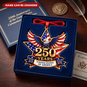 America 250th Eagle Ornament 2026, Bald Eagle Acrylic Holiday Decor Gift