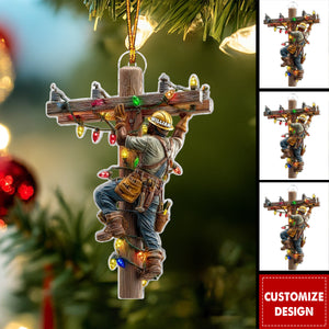 Keeping the Lights On - Personalized Lineman Ornament