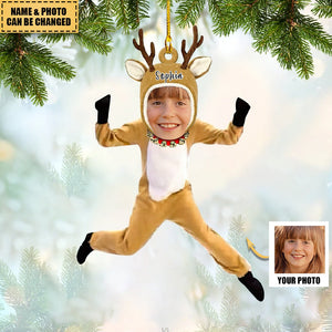 Christmas Gift Ornament - Personalized Photo Cute Deer For Kid