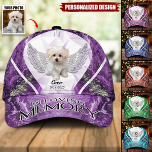 Love Beyond Forever Upload Photo Dog Cat Personalized Multicolor Classic Cap