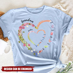 Family Is Where Love Is Endless - Family Personalized Custom Unisex T-shirt - Gift For Mom, Grandma