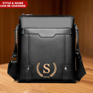 Vintage Monogram - Personalized Travel Business Shoulder CrossBody Bag