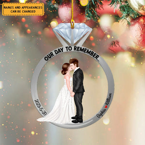 Couple Personalized Transparent Ornament - Christmas Gift For Couple, Anniversary Gift Idea