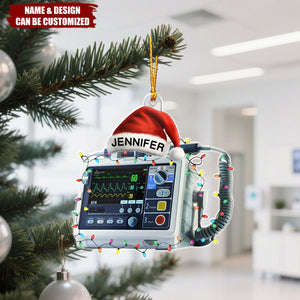 Hospital Machines Flattened Design Gift For Nurse - Personalized Acrylic Ornament
