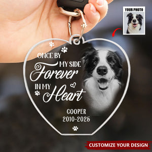 Custom Photo Your Love Lives On In My Heart - Memorial Personalized Acrylic Keychain