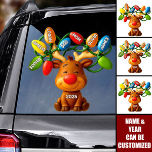 Our Reindeer Crew - Personalized Family Decal, Gifts For Mom, Dad, Kids