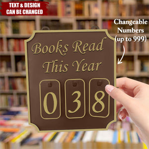 Books Read This Year - Personalized Hanging Bookshelf Counter Bookish Decor