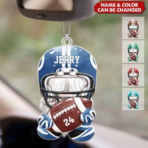 Funny Dwarf American Football Personalized Acrylic Ornament, Gift For American Football Lover
