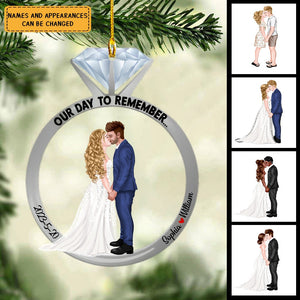 Couple Personalized Transparent Ornament - Christmas Gift For Couple, Anniversary Gift Idea