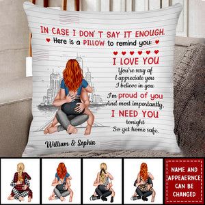 I Need You Tonight So Get Home Safe - Hugging Together Couple - Personalized Pillow