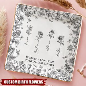 If Besties Were Flowers I'd Pick You - Personalized Jewelry Dish