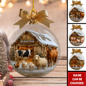 Christmas On The Farm - Personalized Farmer Ornament