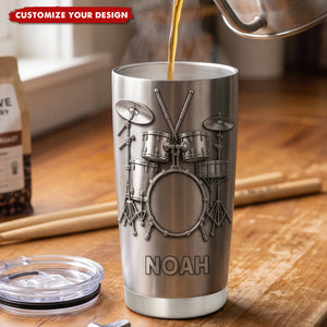 Drums Are My Therapy – Personalized 20oz Tumbler