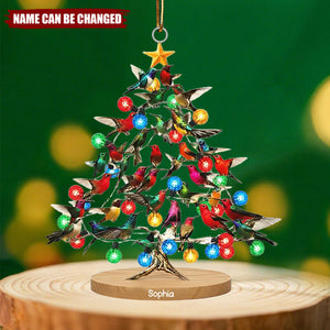 Custom Hummingbird Acrylic Ornament, Personalized Christmas Decoration