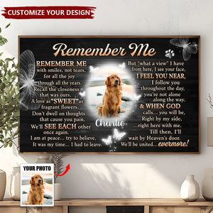 Custom Photo You Will Be Right By My Side - Memorial Personalized Horizontal Poster