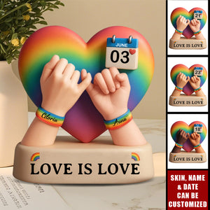 Love Is Love - Personalized LGBT Support Acrylic Plaque