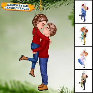 Couple Portrait, Firefighter, Nurse, Police Officer, Military, Chef, EMS, Flight, Teacher, Gifts by Occupation - Personalized Ornament