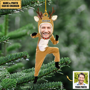 Christmas Gift Ornament - Personalized Photo Cute Deer For Kid